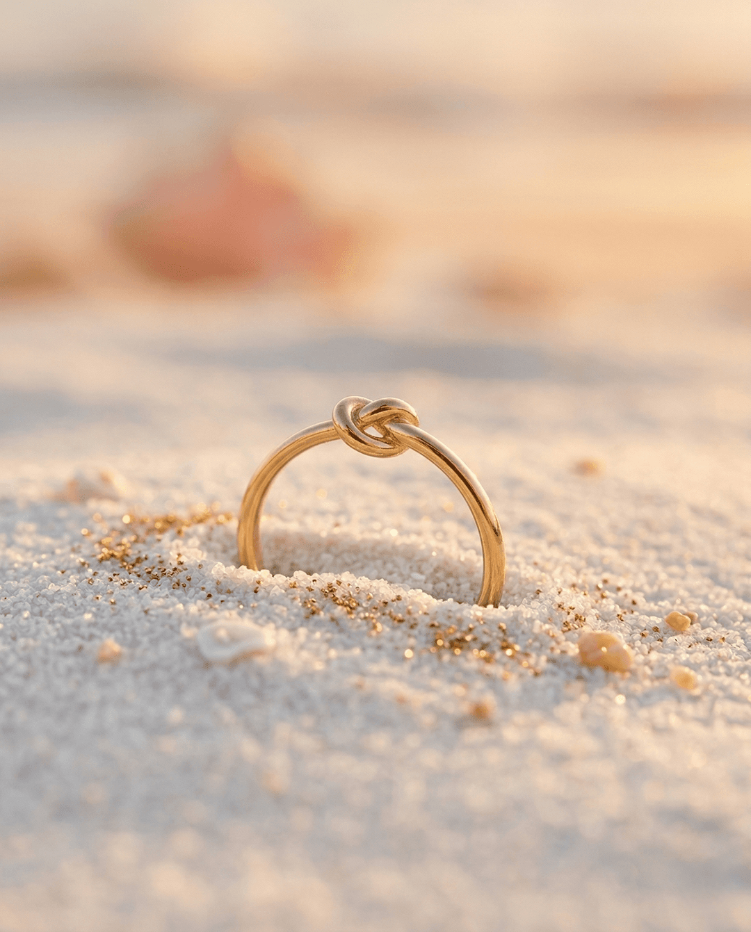 Knot Ring — minimal gold band with sailor's knot — product